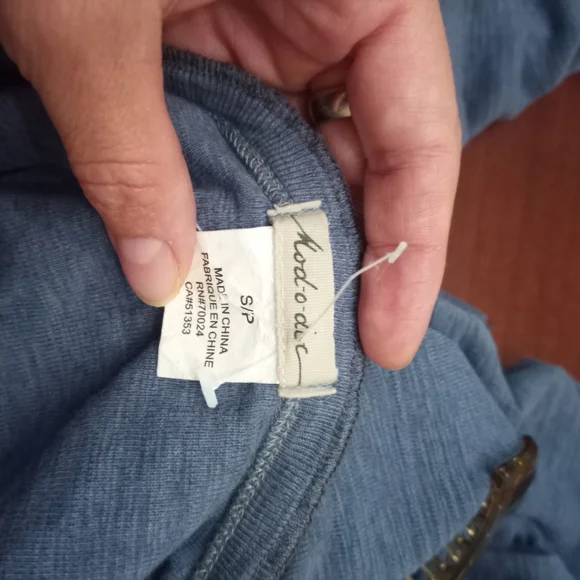 Blue Asymmetrical Tunic Top - Picture 2 of 2